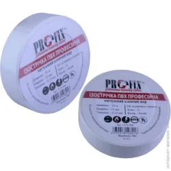 Profix Изолента 0,13x15 мм 10 м белая ПВХ 12-0403 W