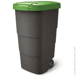 Відро для сміття Prosperplast Бак для сміття з кришкою 110 л чорний/зелений NBWB110-362C