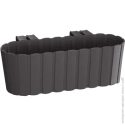 Prosperplast Ящик балконный Boardee Hook прямоугольный 4,9 л антрацит (25302-433)