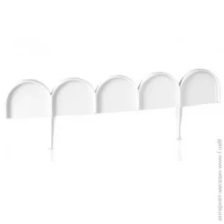 Садовый бордюр Prosperplast Garden Line 10000х15х90 мм белый (40404-449)