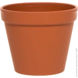 Prosperplast Горшок пластиковый Glinka круглый терракот (11146)