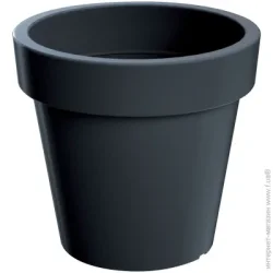 Prosperplast Горщик пластиковий Lofly круглий 11,5 л антрацит (70713-433)