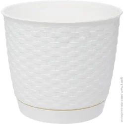 Prosperplast Горшок пластиковый Ratolla round круглый 1,2 л белый (70762-449)