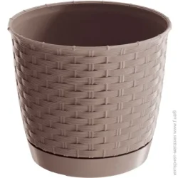 Prosperplast Горщик пластиковий Ratolla round круглий 2,8 л мокко (70764-7529)