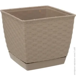 Prosperplast Горщик пластиковий Ratolla square квадратний 6 л мокко (70771-7529)