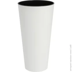 Prosperplast Горщик пластиковий Tubus slim 2 в 1 круглий 3,3 л білий (74945-449)