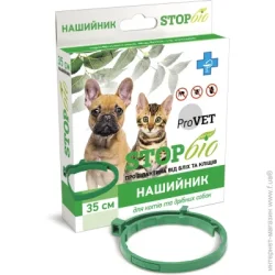 Provet Нашийник Природа репелентний СТОПбіо від зовнішніх паразитів для котів та дрібних собак 35 см шт.