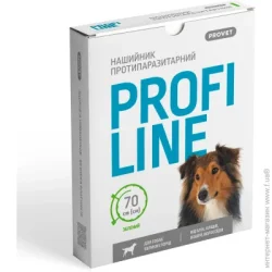 Ошейник PROVET для больших пород собак 70 см, зеленый (инсектоакарицид) (4823082431014)