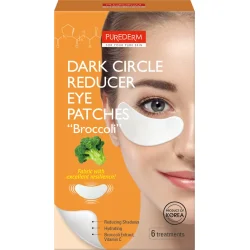 Purederm Патчи под глаза для уменьшения темных кругов "Брокколи" 6 шт.