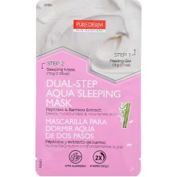 Purederm Маска для обличчя Dual-step Aqua Sleeping Mask Peptides&Bamboo 13 мл 1 шт.
