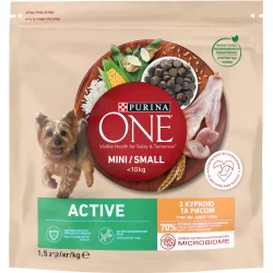 Сухой корм Purina One Корм сухой для малых пород с курицей 1,5 кг