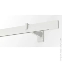 Quadrum Комплект карниза SQUARE одинарный 15/160 см белый с черными крючками.