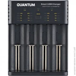 Зарядний пристрій Quantum Зарядний пристрій універсальний 4-slot (USB) 1 шт. (QM-BC4040)