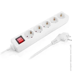 Фильтр-удлинитель Real-El Фильтр-удлинитель RS-Protect M с заземлением 5 гн. белый 3 м