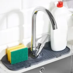 Підставка Redrose Килимок підставка для крана силіконовий сірий