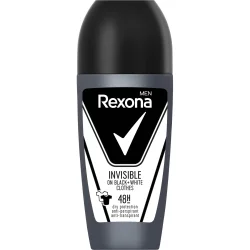 Дезодорант для мужчин Rexona Men Невидимый на черном и белом 48 ч шариковый 50 мл (59095514)