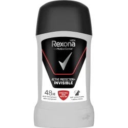 Дезодорант для чоловіків Rexona Men Активний захист Невидимий на чорному та білому одязі стік 50 мл (87340686)
