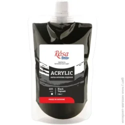 Rosa Studio Краска акриловая Черная 200 мл