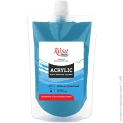 Rosa Studio Краска акриловая Небесно-голубая 200 мл