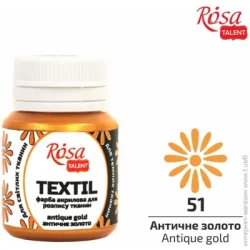 Rosa Talent Фарба акрилова для тканини Античне золото 20 мл