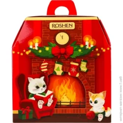 Roshen Набор подарочный Новогодний камин 622 г
