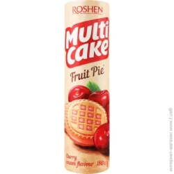 Roshen Печенье Multicake с начинкой вишня-крем (4823077622908) 195 г