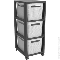 Rotho Комод-органайзер 1049701100 бело-серый 770x296x366 мм