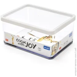 Rotho Контейнер для пищевых продуктов с крышкой LOFT 20х15х9,6 см прозрачный/белый