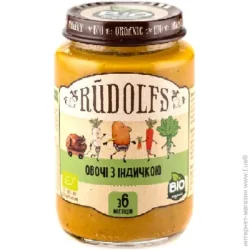 Пюре Rudolfs Овощи с индейкой 190 г (4751017942185)