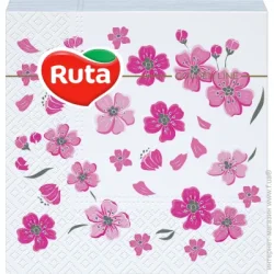 Ruta Салфетки столовые Сакура 24х24 см белый 40 шт.