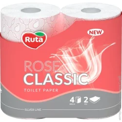 Туалетний папір Ruta Classic Rose двошаровий 4 шт (4820202894131)