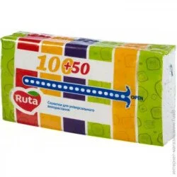 Сухі серветки Ruta Серветки косметичні пакет 150л. Декор (4820023745599)