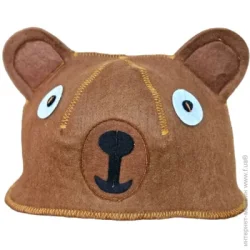 Sauna Pro Шапка для сауны МЕДВЕДЬ коричневый (искусственный фетр)