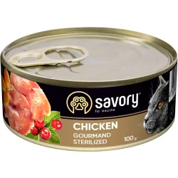 Консервы Savory Консерва для стерилизованных котов курица 100 г