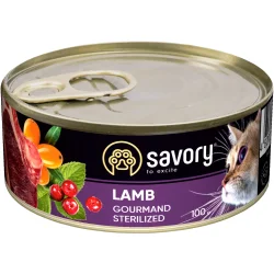 Консервы Savory Консерва для стерилизованных котов ягненок 100 г
