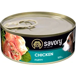 Консерви Savory Корм вологий для цуценят для всіх порід Курка 100 г