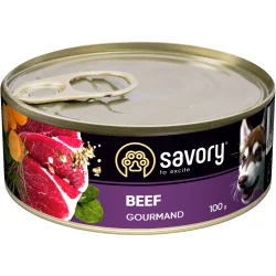 Консерви Savory Корм вологий для дорослих собак для всіх порід Яловичина 100 г