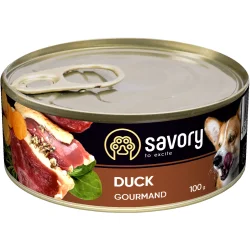Консерви Savory Корм вологий для дорослих собак для всіх порід Качка 100 г