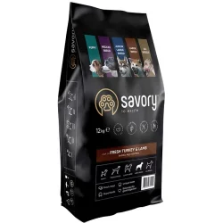 Сухой корм Savory Корм для крупных пород сухой для собак крупных пород Свежий ягненок и индейка 12 кг 12 кг