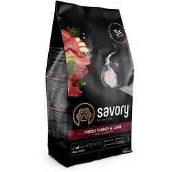 Сухий корм Savory Корм для малих порід для собак малих порід з м'ясом індички та ягнятиною 1 кг 1 кг