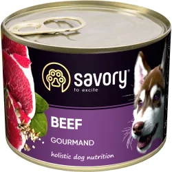 Консервы Savory Корм влажный для взрослых собак для всех пород Говядина 200 г