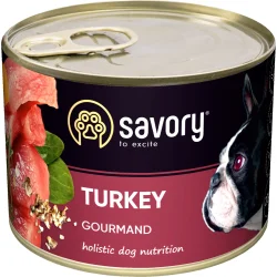 Консервы Savory Корм влажный для взрослых собак для всех пород Индейка 200 г