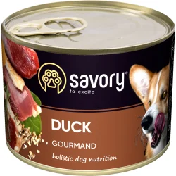 Консервы Savory Корм влажный для взрослых собак для всех пород Утка 200 г