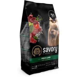 Сухий корм Savory Корм для малих порід сухий для собак гурманів малих порід Свіже ягня 3 кг 3 кг
