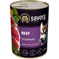 Консерви Savory Корм вологий для дорослих собак для всіх порід Яловичина 400 г