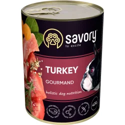 Консерви Savory Корм вологий для дорослих собак для всіх порід Індичка 400 г