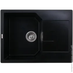 Кухонна мийка Scandispa Alfa 687х507 GMA687b чорний + сифон