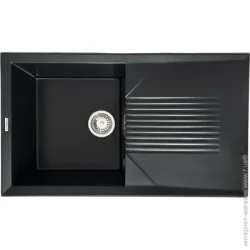 Кухонная мойка Scandispa Hygge 850 чёрный + сифон