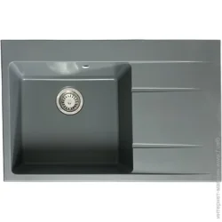Кухонная мойка Scandispa Skara 780 L серый + сифон