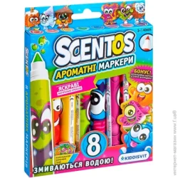 Scentos Набор для творчества ароматные маркери для рисования Плавная линия 8 цветов (40605)